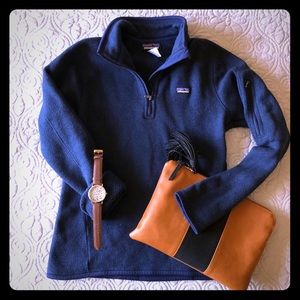 Patagonia Navy 3/4 zip up Fleece